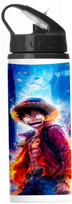 PrintingZone Monkey D Luffy Bottle Printed Sipper Anime Printed Straw Bottle (LLBN-525) 600 ml