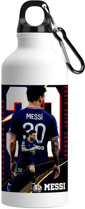 RON BRANDO Messi Printed Sports Aluminium Sublimation Sipper Water Bottle 600 ml Water Bottle