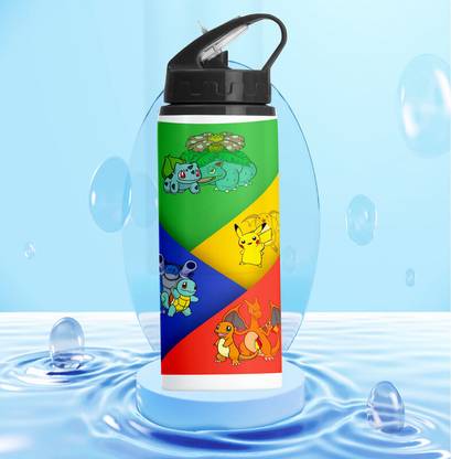 Printwala Pokemon Sipper Water Bottle Pani Ki Bottle For Boy Girl (BB-442) 600 ml Water Bottle