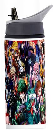 Printwala My Hero Academia Sipper Water Bottle 600ml Aluminium School Bottle(GB-371) 600 ml Water Bottle