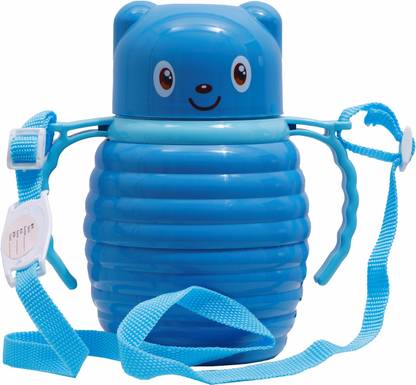 Koochie-Koo Bee Designed Spout Water Bottle, Twist Open Bottle with Adjustable Strap and Cup 700 ml Water Bottle