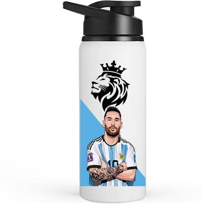 RON BRANDO Lionel Messi Print Printed Sports Aluminium Sublimation Sipper Water Bottle/PT-4 750 ml Water Bottle