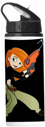 PrintingZone Kim Possible Bottle Printed Sipper Anime Printed Straw Bottle (LLBN-397) 600 ml