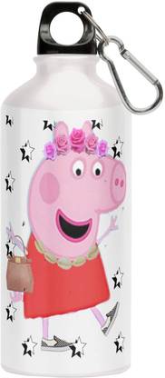 Nirmuk Peppa Pig Cartoon Printed Aluminium Bottle, Sipper Bottle, Bottle Peppa Pig_104 750 ml Water Bottle