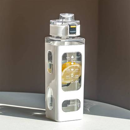 COZYZORO Kawaii Water Bottle with Straw and Sticker 700 ml Water Bottle