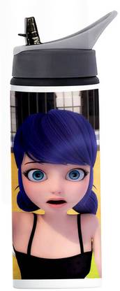 Printwala Miraculous Sipper Water Bottle 600ml Aluminium School Sports Bottle(GB-362) 600 ml Water Bottle