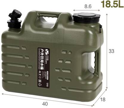 Lyla Portable Water Storage Water Container Carrier Camping Hiking Green 18.5L 500 ml Water Bottle