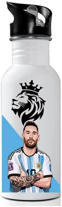 RON BRANDO Lionel Messi Print Printed Sports Aluminium Sublimation Sipper Water Bottle/PT-3 750 ml