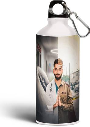 Nirmuk Virat Kohli Printed Aluminium Sipper Bottle,Cricketer Bottle, Bottle Virat 75 600 ml Water Bottle