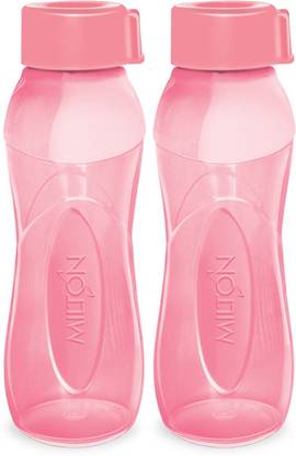 MILTON I GO 500 ml Bottle (Pack of 2, PINK, Plastic) SMALL BOTTLE 500 ml Water Bottles