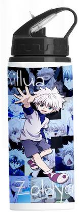PrintingZone Killua Zoldyck Sipper Water Bottle Anime Printed Straw Bottle (BLKN-379) 600 ml