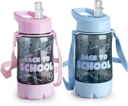 ABD Combo - Pink & Blue 450 ml Water Bottles