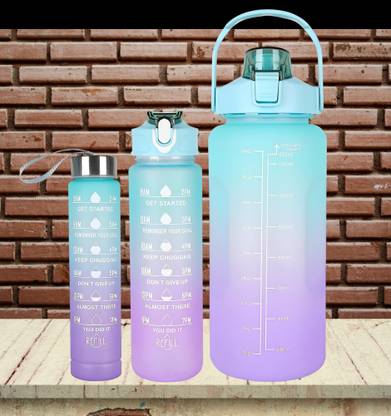 Virtuous Big-Small Size 3 Water Bottle for Sports-Fitness-Games-Indoor-Outdoor 3200 ml Water Bottles