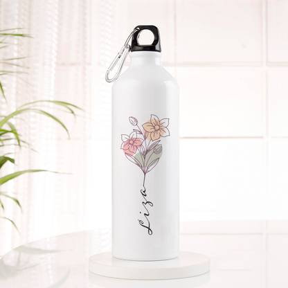 MAKEPHOTOGIFTS Personalized Water Bottle with Name or Image 600 ml Water Bottle