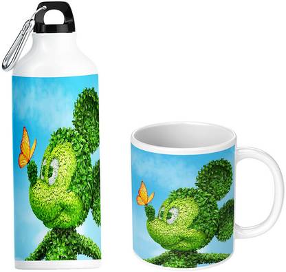 Printwala Compatible Print Mickey mouse| Aluminium 600ml Sipper(SIP-140 Aluminium, Ceramic Coffee Mug
