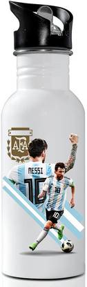 RON BRANDO Messi Printed aluminium sipper water bottle-Stylish Design-330 750 ml