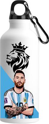 RON BRANDO Lionel Messi Print Printed Sports Aluminium Sublimation Sipper Water Bottle/PT-1 600 ml Water Bottle
