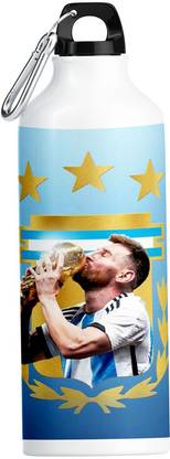Printwala Messi Printed Bottle Messi Sipper Water Bottle Gym & School Bottle(BS-181) 600 ml Water Bottle