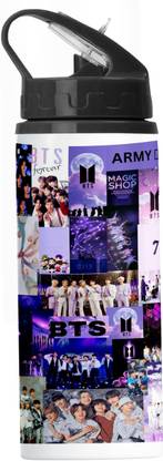 Printwala BTS Fans' Favorite Sipper Bottle – Sleek and Portable Design13 600 ml Water Bottle