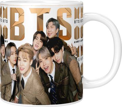 PrintingZone Bts Cup Bts signature Cup V Suga J-Hope Jungkook Jin Jimin Rm Bts combo (BM-19) Ceramic Coffee Mug