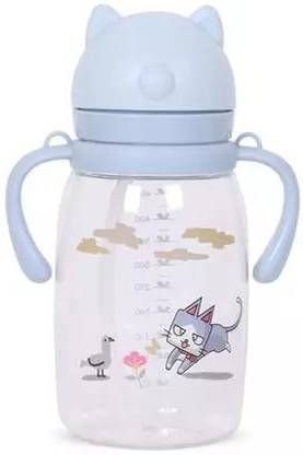 x pulse Cute Kitten for kids Drinking Water Bottles /With BPA Viral Straws FREE 500 ml Water Bottle