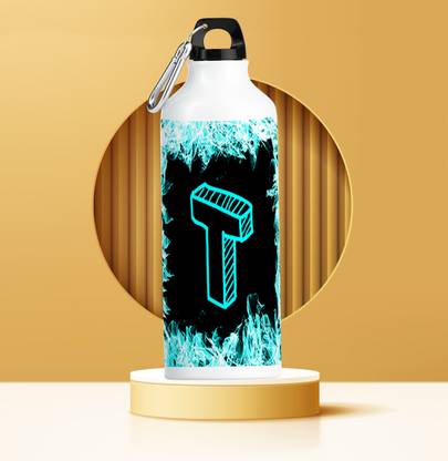 PrintingZone Alphabet Letter T Bottle Printed T Letter Sipper Hindi World (AS-04) 600 ml Water Bottle