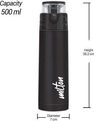 MILTON Atlantis Thermosteel Insulated Water BottleOffice Bottle | Sports Home Kitchen 500 ml Water Bottle