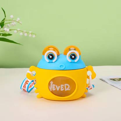 Techno Craft Double Drink Cute Crab-Shaped Cup with Lock Buckle Portable 500 ml Water Bottle