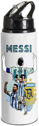 RON BRANDO Messi Printed Aluminium Sipper Water Bottle-Design-379 750 ml Water Bottle