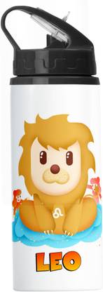 PrintingZone Straw Bottle| leo Zodiac Sign Printed Sipper Water Bottle (B131) 750 ml Water Bottle