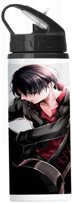 PrintingZone Levi Ackerman Bottle Printed Sipper Anime Printed Straw Bottle (LLBN-453) 600 ml