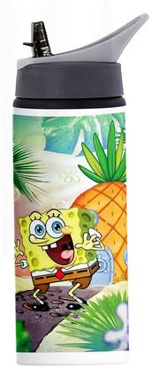 Printwala SpongeBob Printed Bottle SpongeBob Sipper Water Bottle(GCS-171) 600 ml Water Bottle