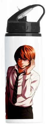 PrintingZone Light Yagami Sipper Water Bottle Anime Printed Straw Bottle (BLKN-456) 600 ml