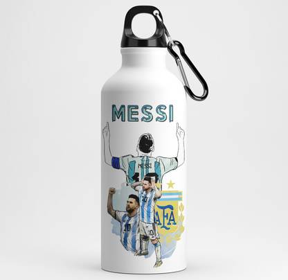 RON BRANDO Messi print sipper water bottle 600 ml Water Bottle