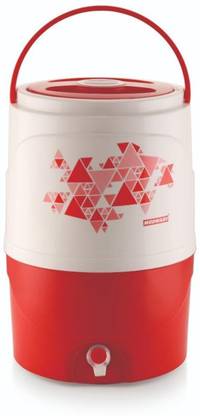 MODWARE Atlanta 25 Litre Insulated Chilled Water Camper Plastic Water Jar with Tap- Red Bottled Water Dispenser
