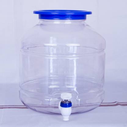 BLVD Plastic Bottle Water Dispenser with Tap, Transparent Bottle, Water Container Bottom Loading Water Dispenser
