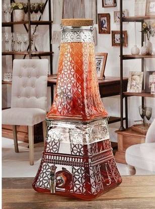 HALO NATION Eiffel Tower Glass tank wit tap Beverage Dispenser Mason Cocktail Barrel Pitcher Bottom Loading Water Dispenser