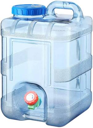 CAREOPETA Plastic Water Can with Tap Portable Drinking Travel Water Can 15 L Drum