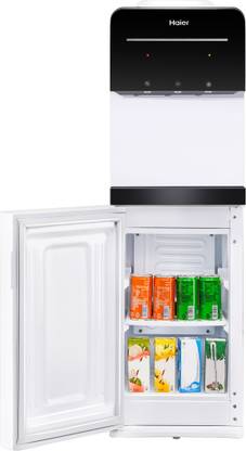 Haier HWD-3MPFMR Bottled Water Dispenser with Hot, Cold & Normal Water Dispenser | Mount Refrigerator Floor Standing | Digital Display | Black & White