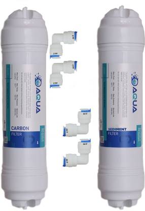 AQUA SOUL by Aqua soul CarbonFilter,SedimentFilterandElbow,InlineFilterSetforAllROWaterPurifier Solid Filter Cartridge