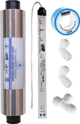 puredge Water RO UV Chamber(Barral) With UV LED Strip and Connectors Solid Filter Cartridge
