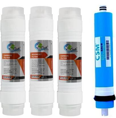 Earth Ro System DIAMOND Inline 2 Carbon,1 Sediment Filter Set ,CSM membrane Solid Filter Cartridge