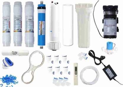 Kinsco Ro Purifier Filter Service kit Of 80 GPD Membrane Water With All Accessories Solid Filter Cartridge