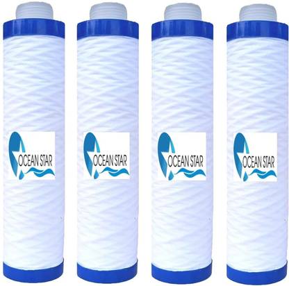 OCEAN STAR TECHNOLOGIES Pre Filter 9 inch PP Yarn Wound Filter (120 Grams) Threaded Candle Cartridge Wound Filter Cartridge