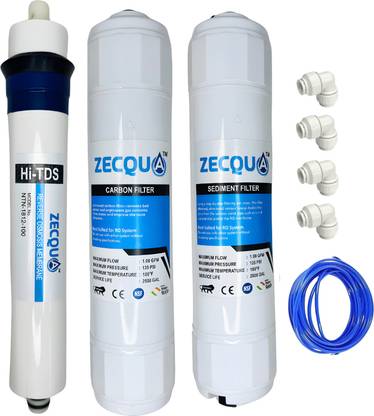 Zecqua 100 GPD Reverse Osmosis Membrane in Water Filtration Systems Solid Filter Cartridge