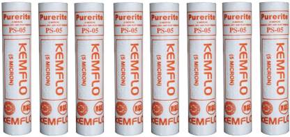 DPW Kemflow Spun Filter PP- 10inch Compatible for all Domestic Purifier(PACK OF 8) Solid Filter Cartridge