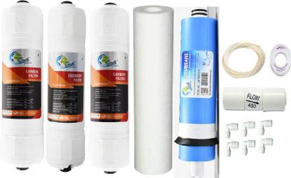 Earth Ro System Earthrosystem 1 Year RO service Kit, C-top 75 gpd membrane with Inline set Solid Filter Cartridge