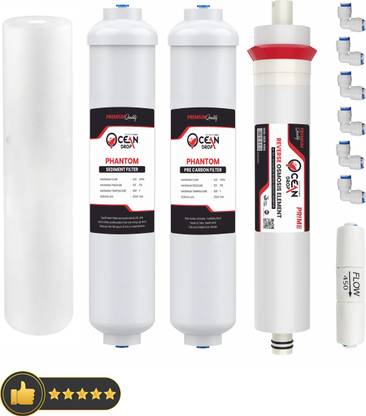 OceansDrop Advanced Sediment Pre Carbon Filter Candle With 100GPD Membrane & Spun. Solid Filter Cartridge