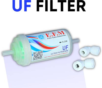 E.F.M Ultra Filtration UF Cartridge water Filter Transparent 4 inch Solid Filter Cartridge