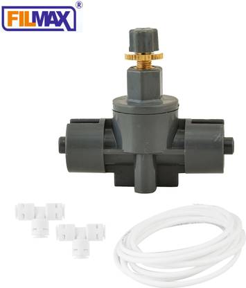 Filmax Manual TDS Adjuster for All RO UV UF Water Filter with 2 Tee Connectors (Grey) Solid Filter Cartridge